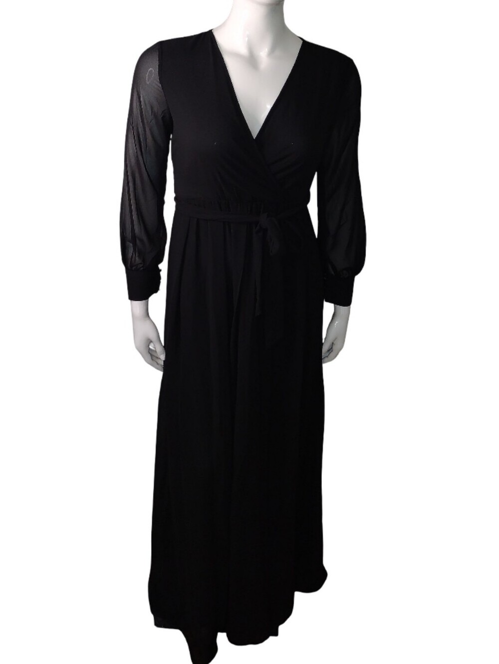 Baltic Born Lydia Black Maxi Dress Size M Long Sleeve Whimsigoth Wedding NWT - Picture 2 of 4